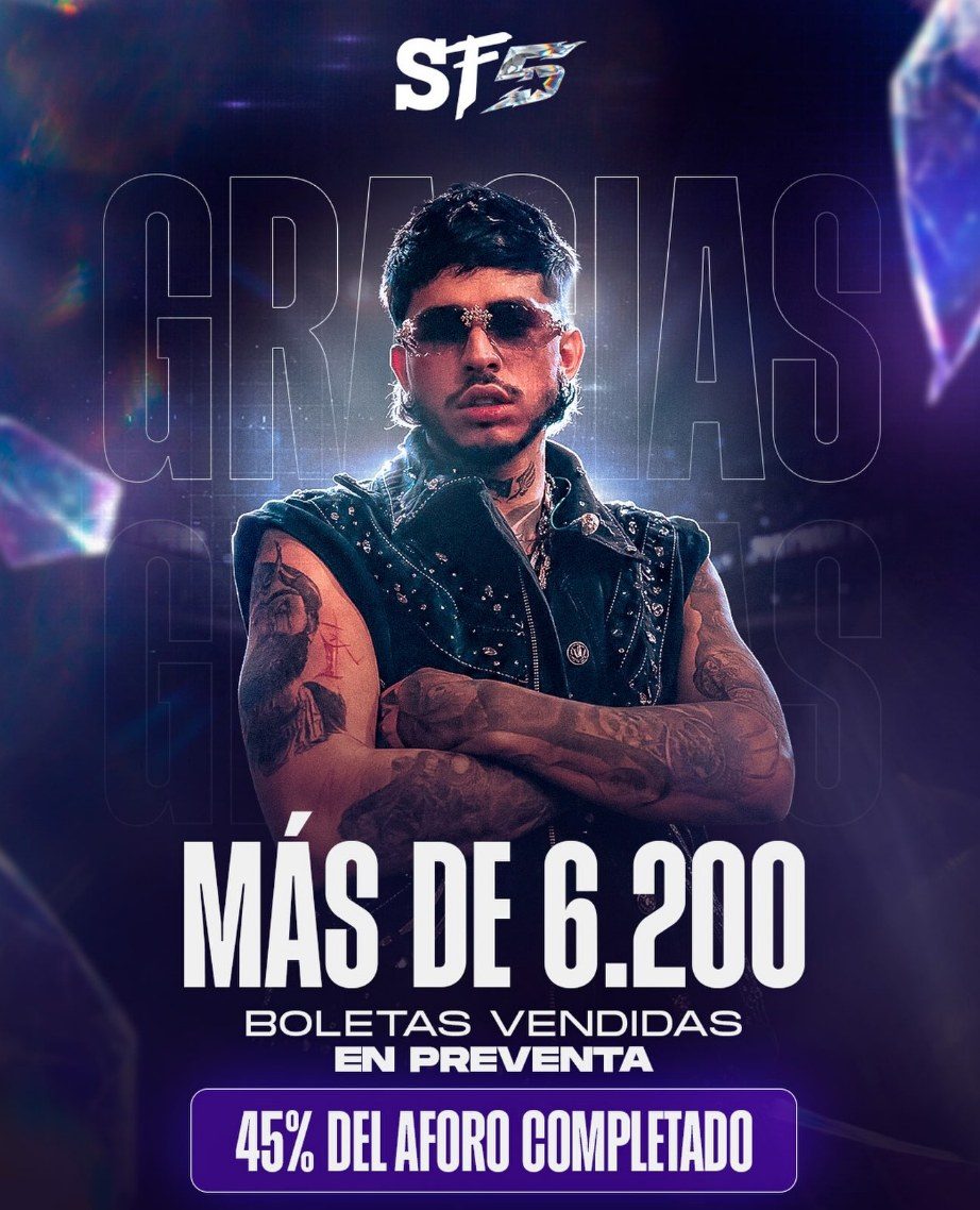 Anuncio de Stream Fighters 5: más de 6.200 boletas vendidas en preventa, 45% del aforo completado